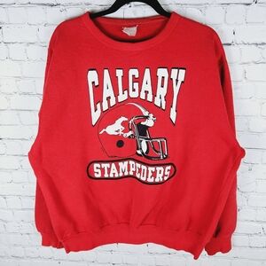 VINTAGE | Calgary Stampeders football helmet long sleeve pullover sweatshirt